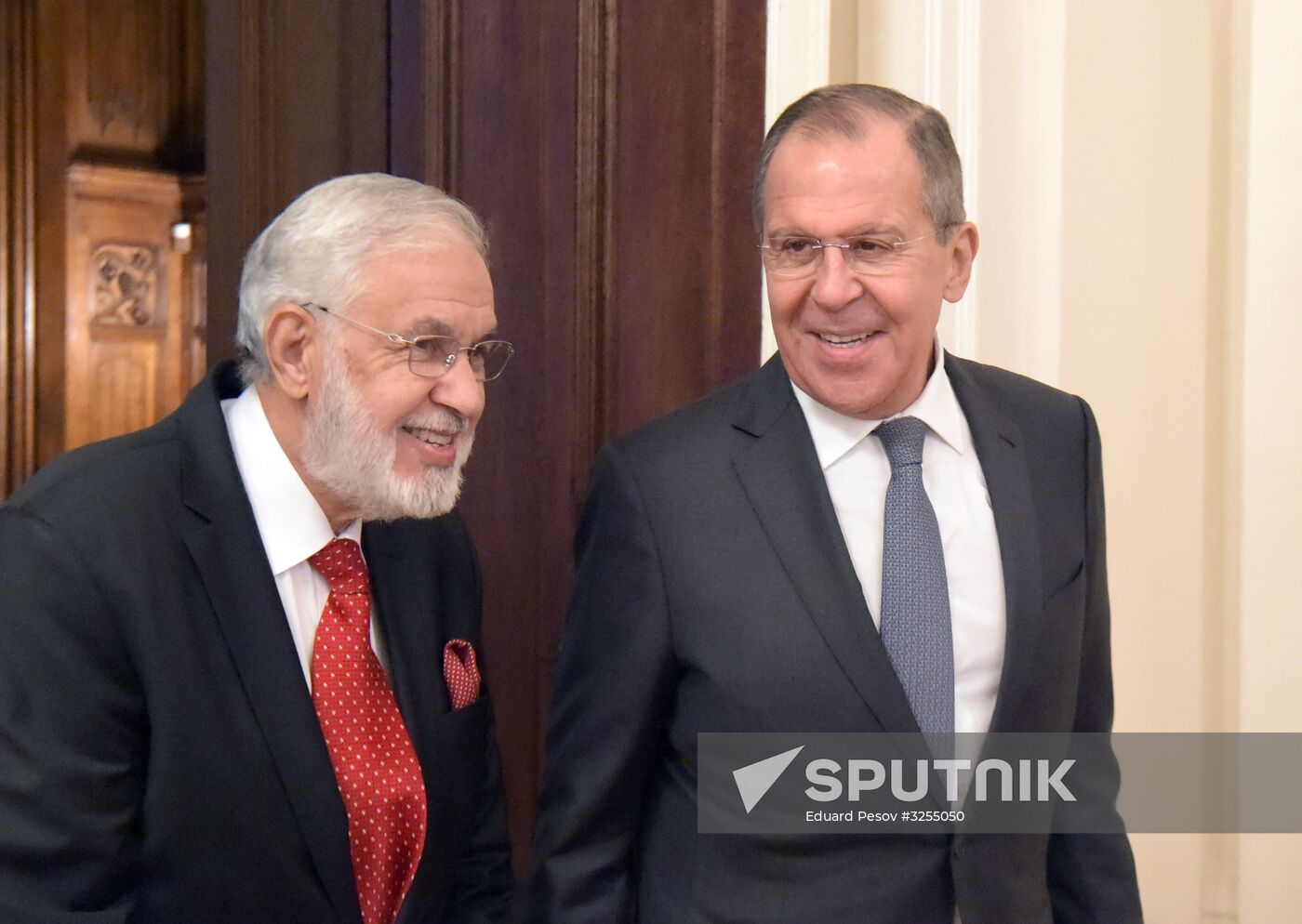 Russian Foreign Minister Sergei Lavrov meets with Libyan Foreign Minister Mohamed Taha Siala