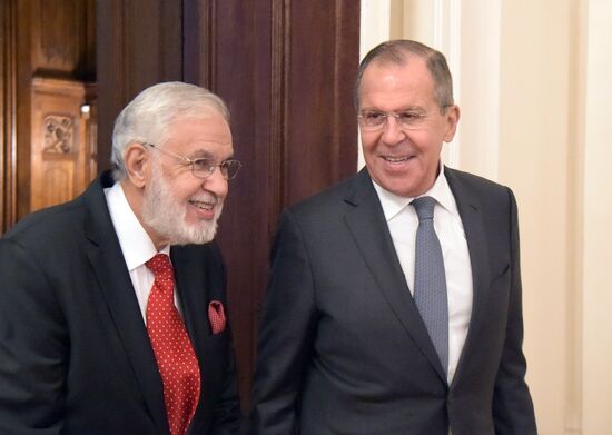 Russian Foreign Minister Sergei Lavrov meets with Libyan Foreign Minister Mohamed Taha Siala