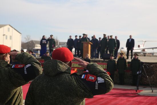 Military police battalion comes back to Makhachkala from Syria