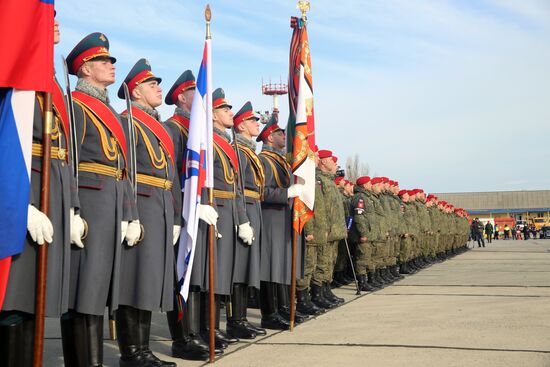 Military police battalion comes back to Makhachkala from Syria