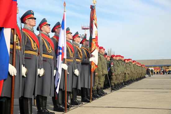 Military police battalion comes back to Makhachkala from Syria