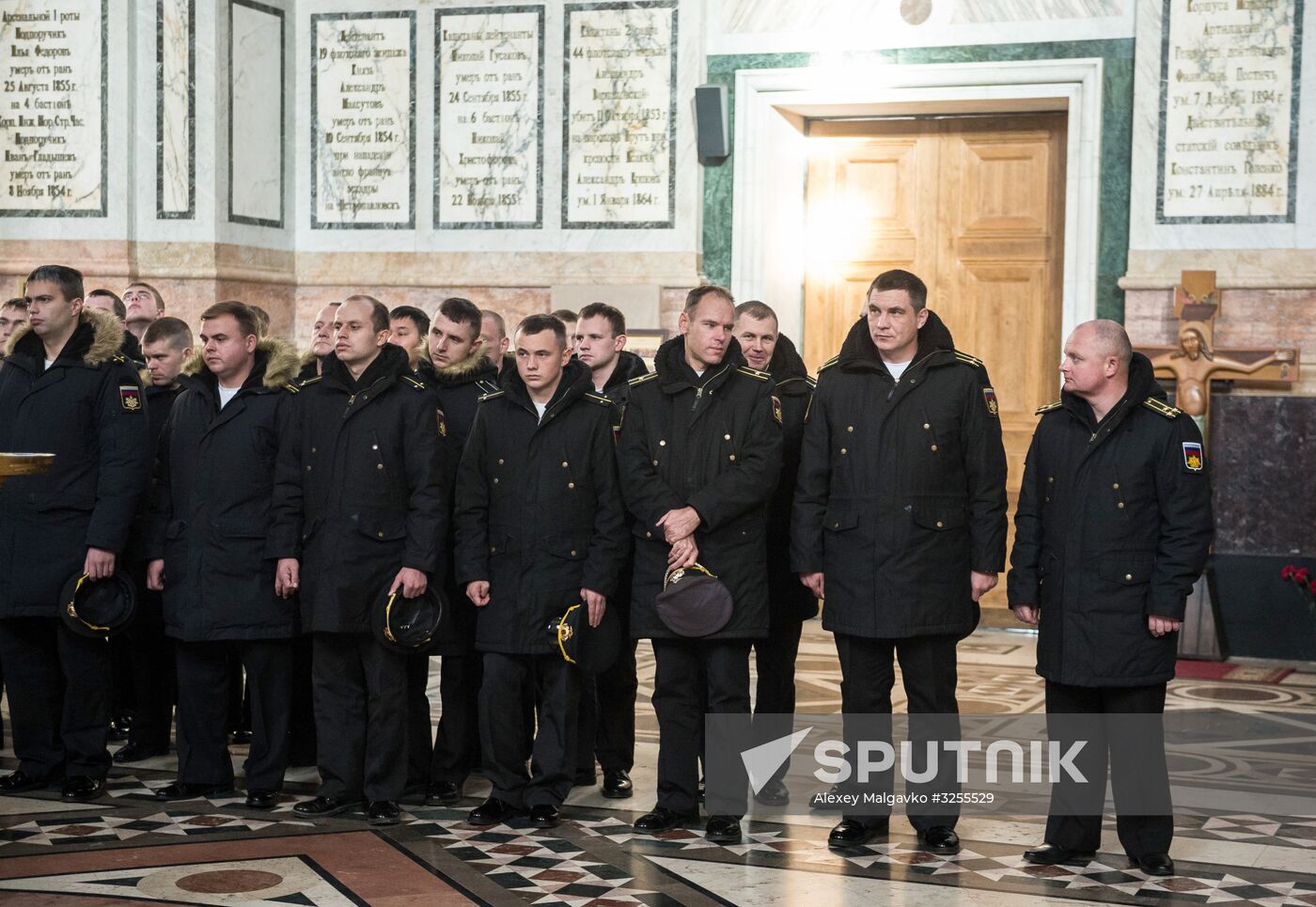 Blessing St. Andrew's flags for Black Sea Fleet vessels in Sevastopol