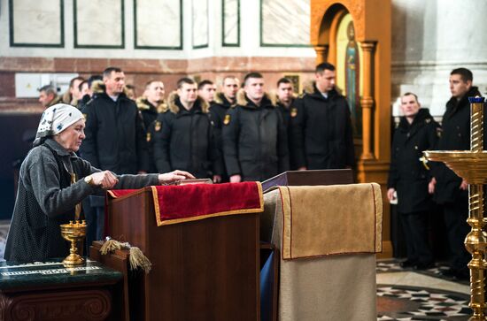 Blessing St. Andrew's flags for Black Sea Fleet vessels in Sevastopol