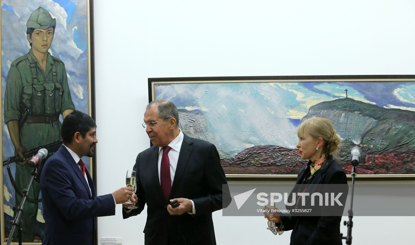 Opening of exhibition of Ilya Glazunov's paintings