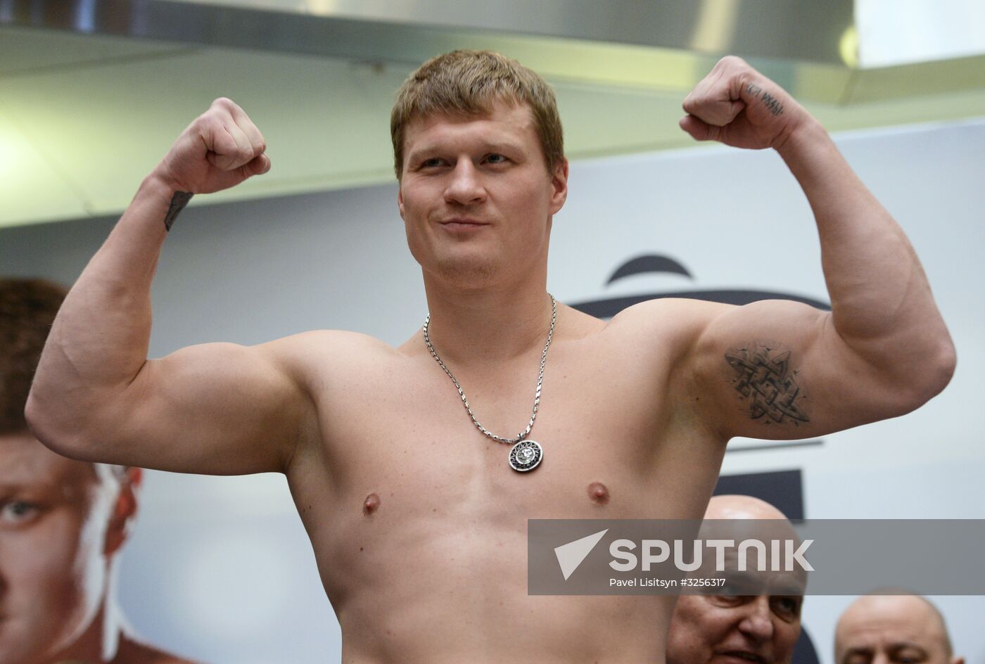 Boxing. Weighing ceremony of Alexander Povetkin and Christian Hammer