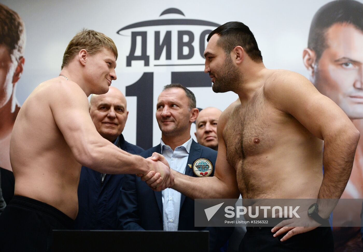 Boxing. Weighing ceremony of Alexander Povetkin and Christian Hammer