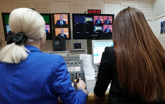 Broadcast of President Vladimir Putin's annual news conference