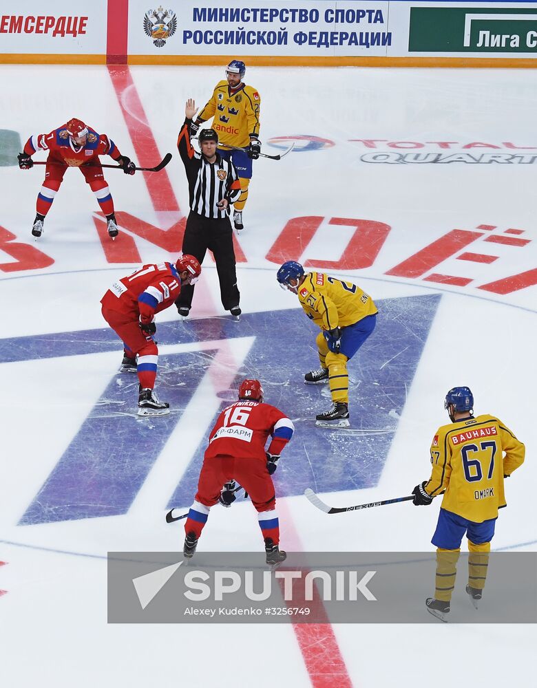 Ice hockey. Channel One Cup. Russia vs. Sweden