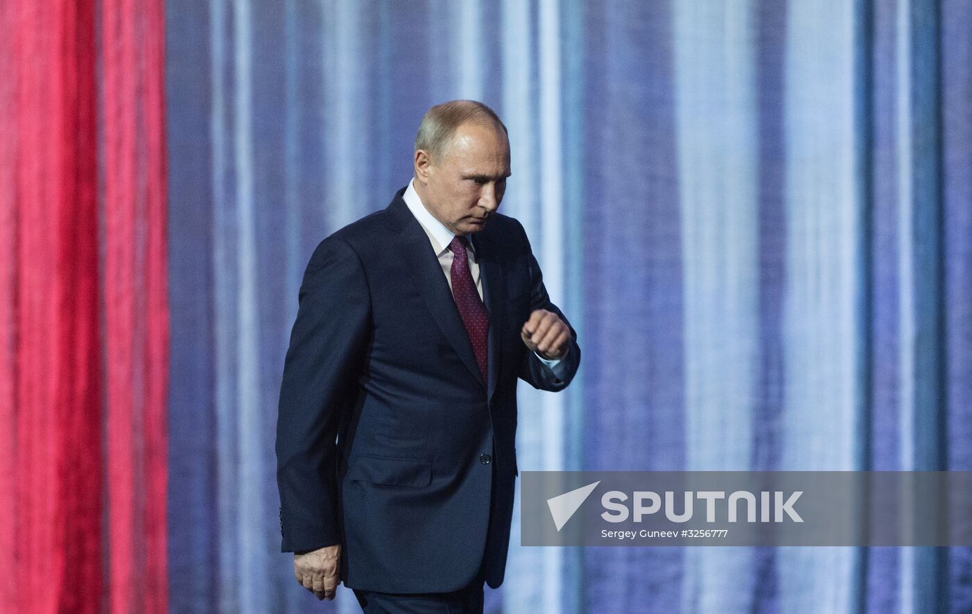 President Vladimir Putin makes speech on Heroes of the Fatherland Day