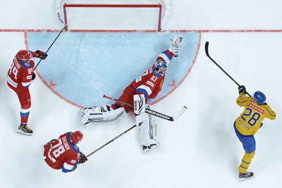 Ice hockey. Channel One Cup. Russia vs. Sweden