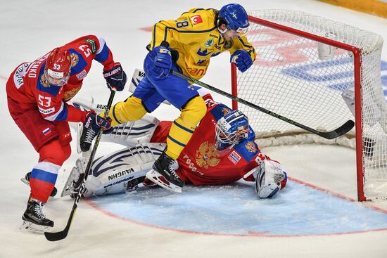 Ice hockey. Channel One Cup. Russia vs. Sweden