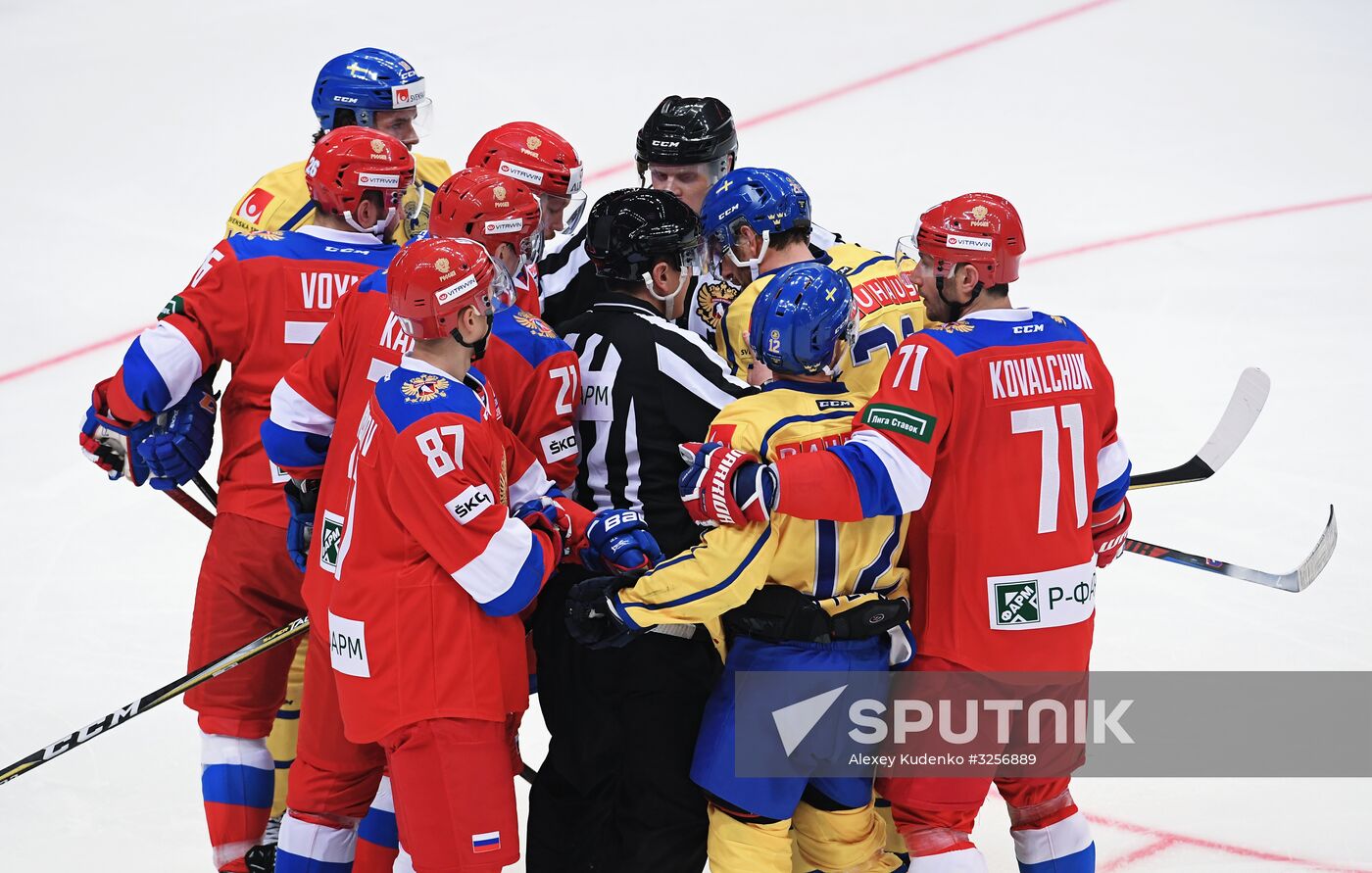 Ice hockey. Channel One Cup. Russia vs. Sweden