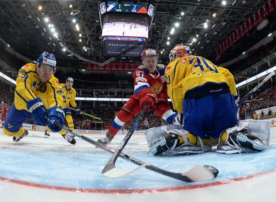 Ice hockey. Channel One Cup. Russia vs. Sweden