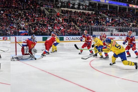 Ice hockey. Channel One Cup. Russia vs. Sweden