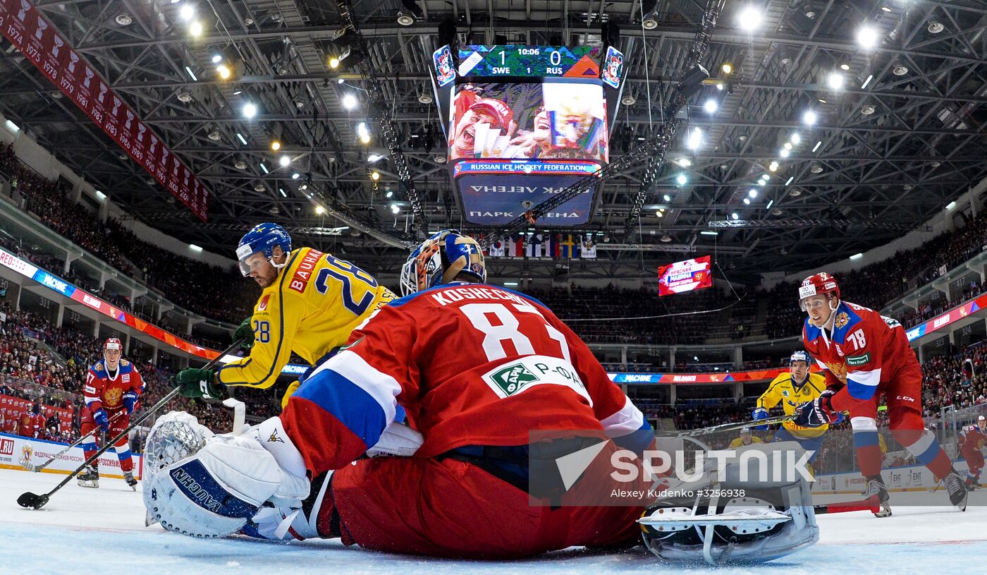 Ice hockey. Channel One Cup. Russia vs. Sweden