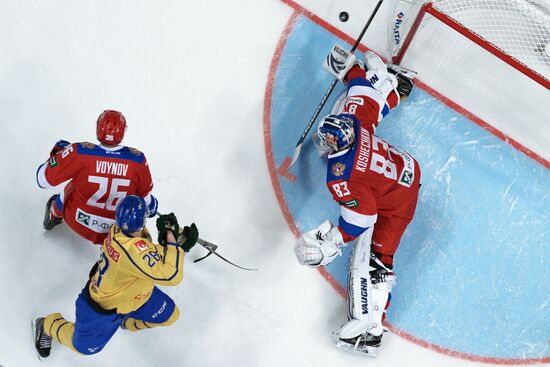 Ice hockey. Channel One Cup. Russia vs. Sweden