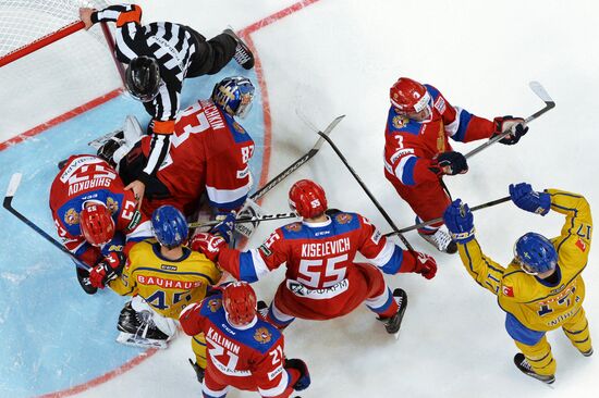 Ice hockey. Channel One Cup. Russia vs. Sweden