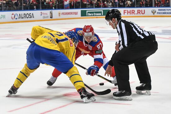 Ice hockey. Channel One Cup. Russia vs. Sweden