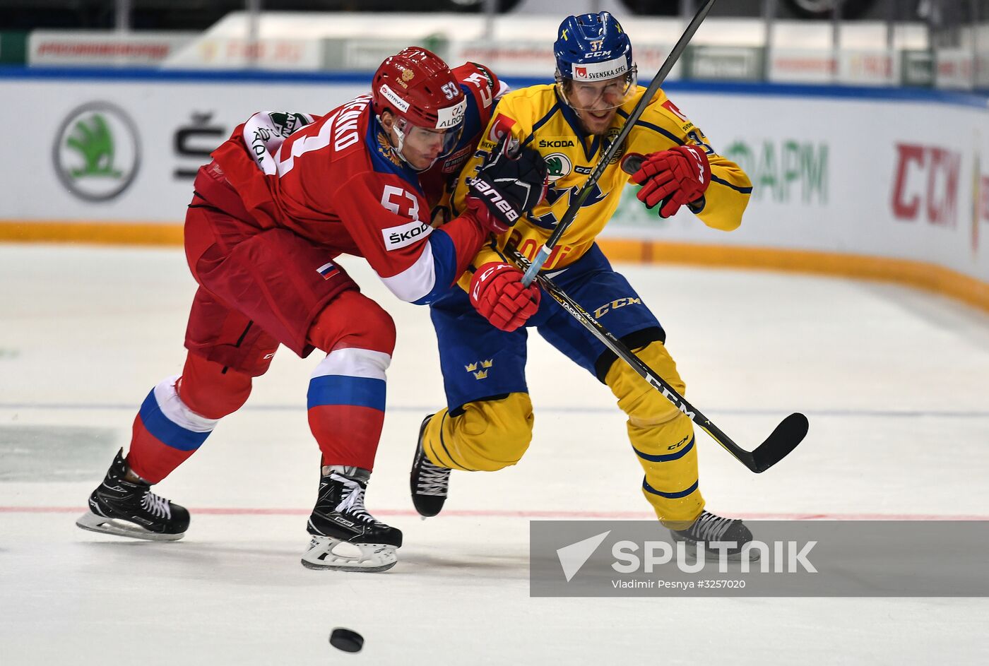 Ice hockey. Channel One Cup. Russia vs. Sweden