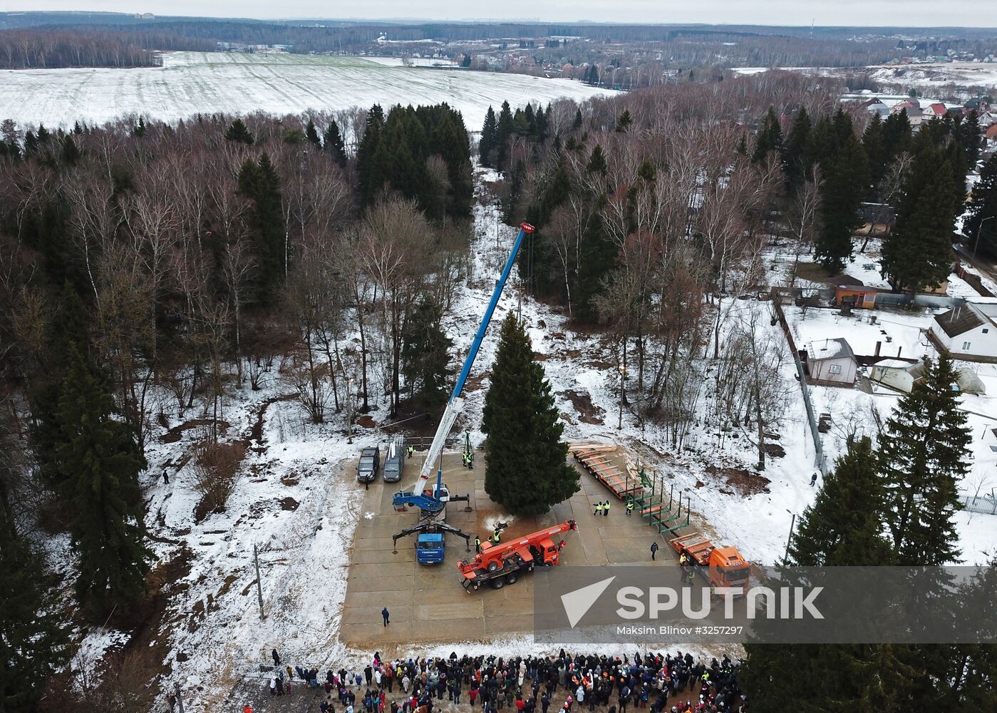 Cutting of Russia's main Christmas Tree