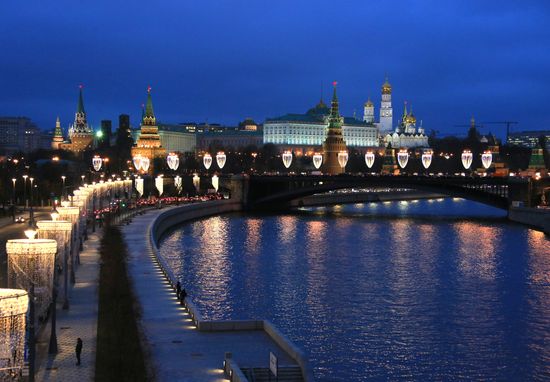 New Year's lights in Moscow