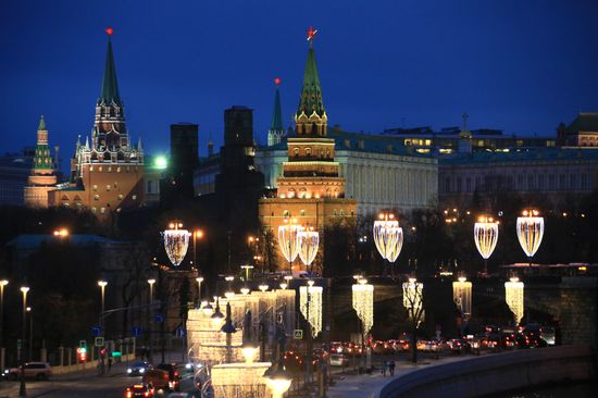 New Year's lights in Moscow