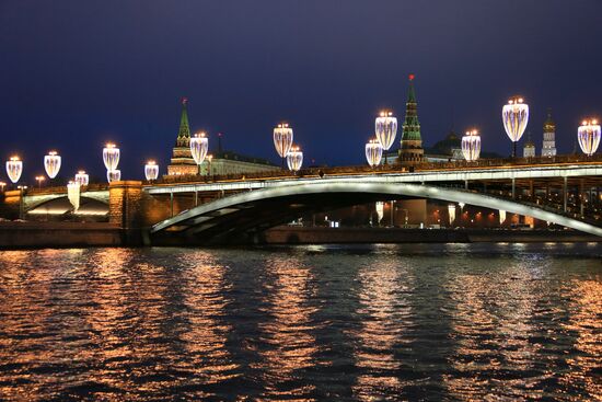 New Year's lights in Moscow