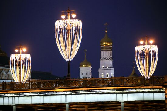 New Year's lights in Moscow