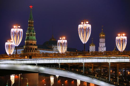 New Year's lights in Moscow