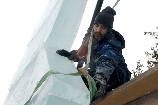 Ice city in Tomsk
