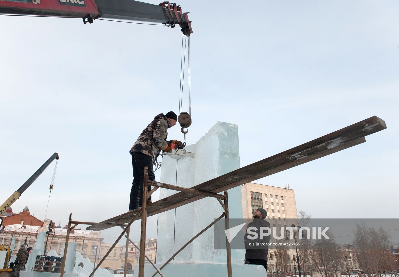 Ice city in Tomsk