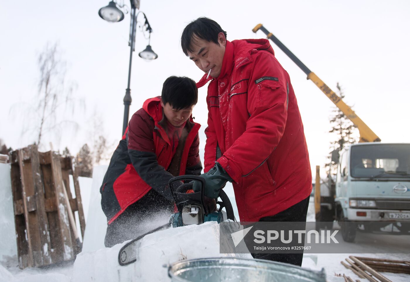 Ice city in Tomsk