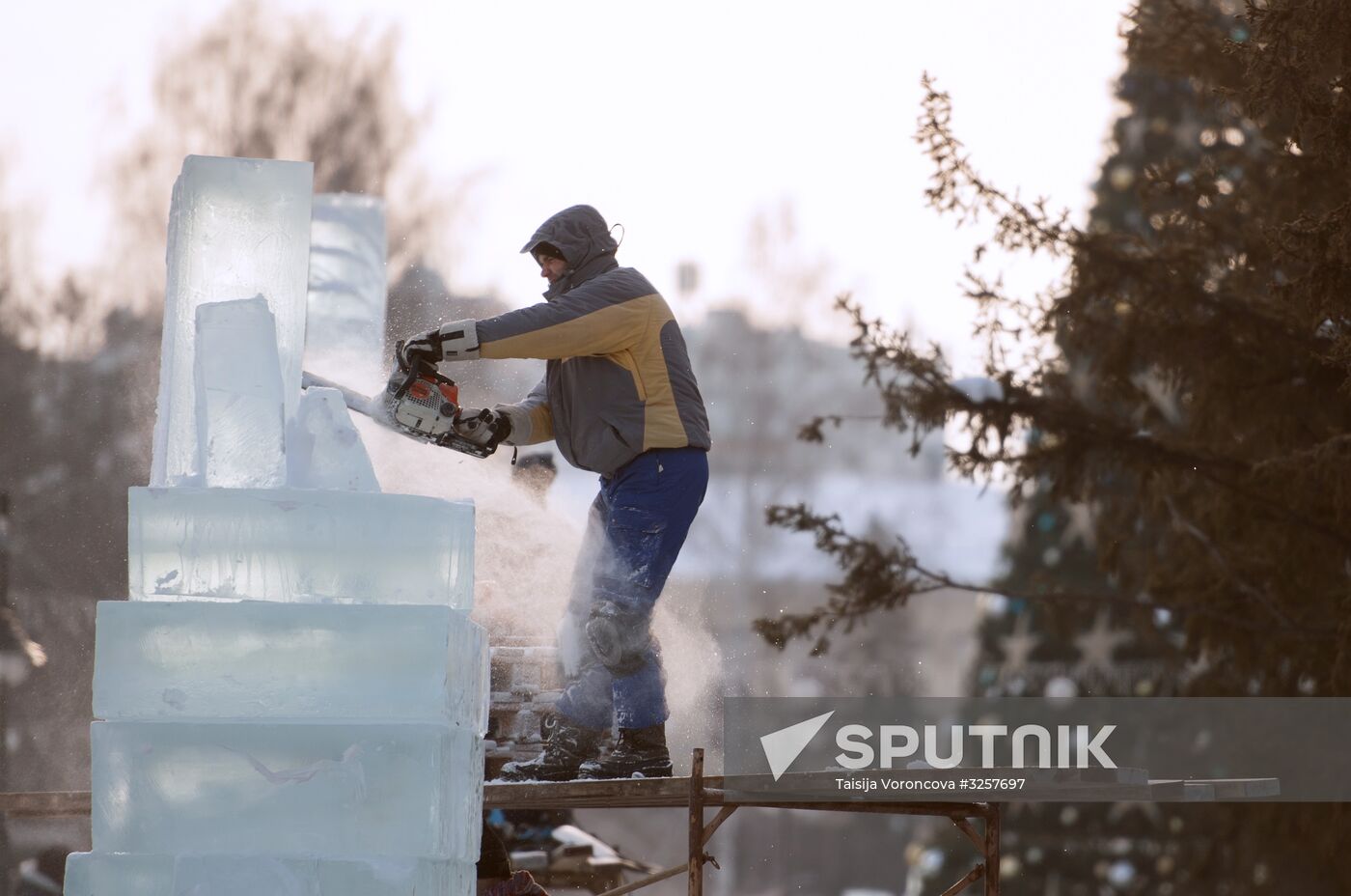 Ice city in Tomsk
