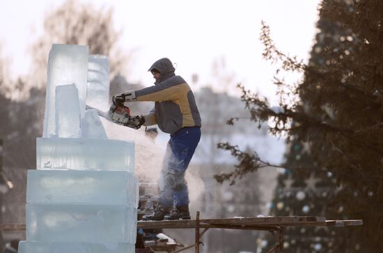 Ice city in Tomsk
