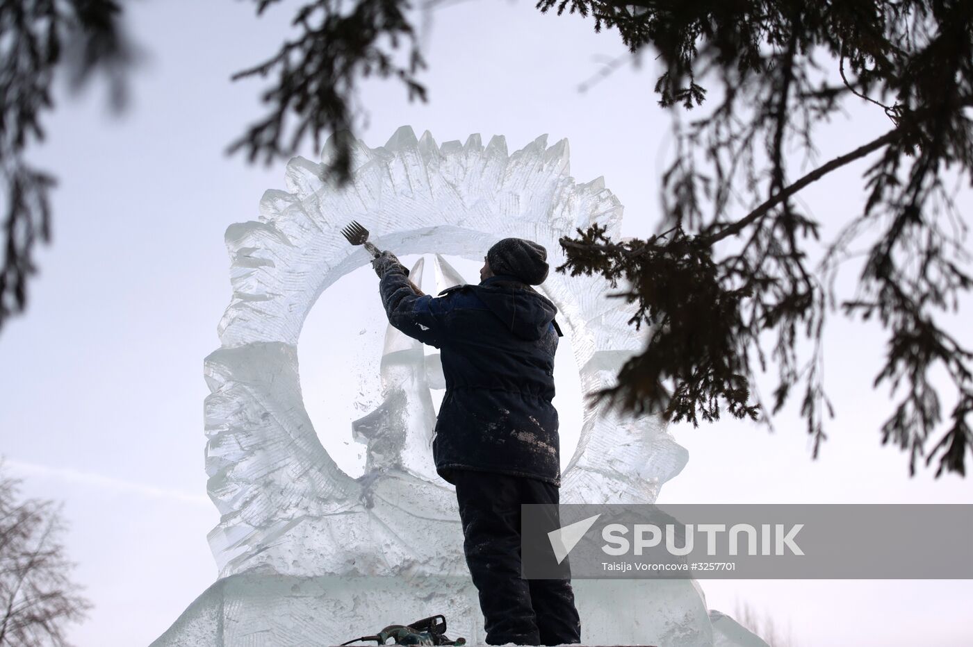 Ice city in Tomsk
