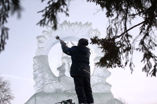 Ice city in Tomsk