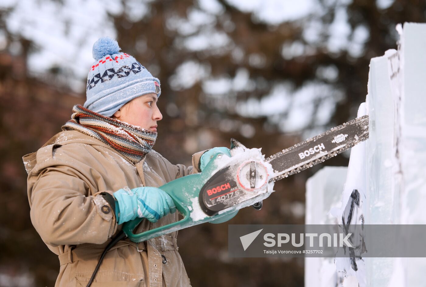 Ice city in Tomsk