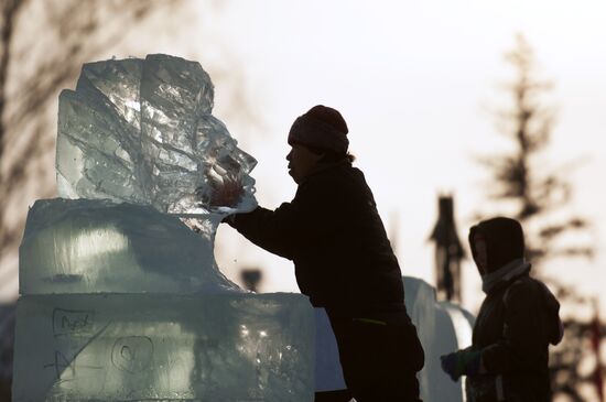 Ice city in Tomsk