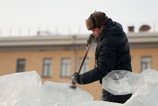 Ice city in Tomsk