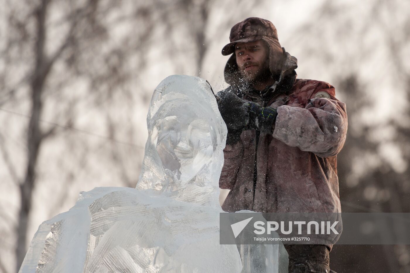 Ice city in Tomsk