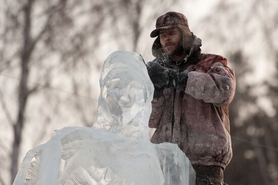 Ice city in Tomsk