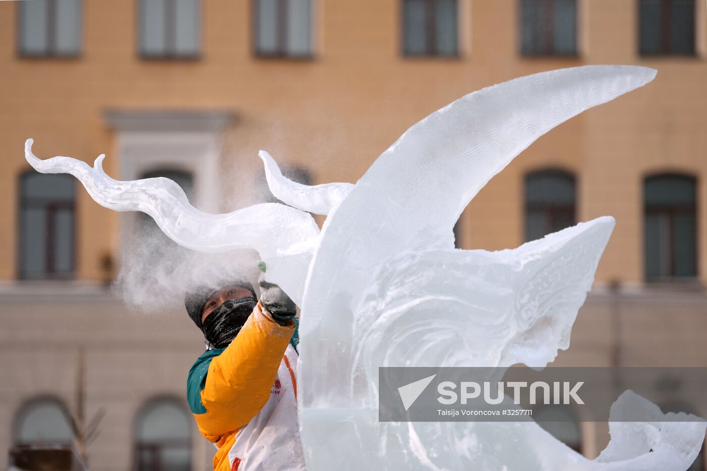 Ice city in Tomsk