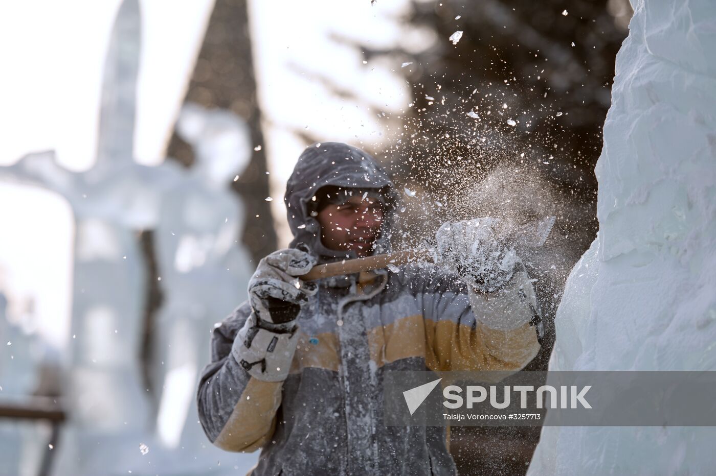 Ice city in Tomsk