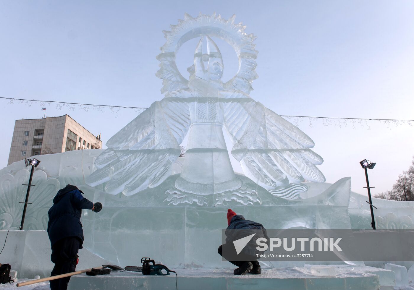 Ice city in Tomsk