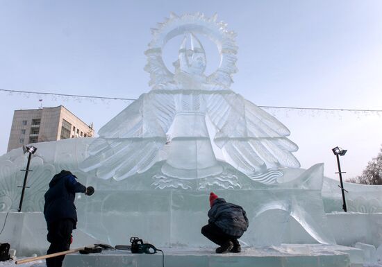 Ice city in Tomsk
