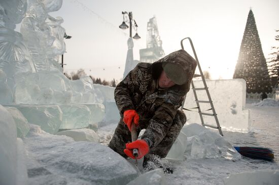Ice city in Tomsk