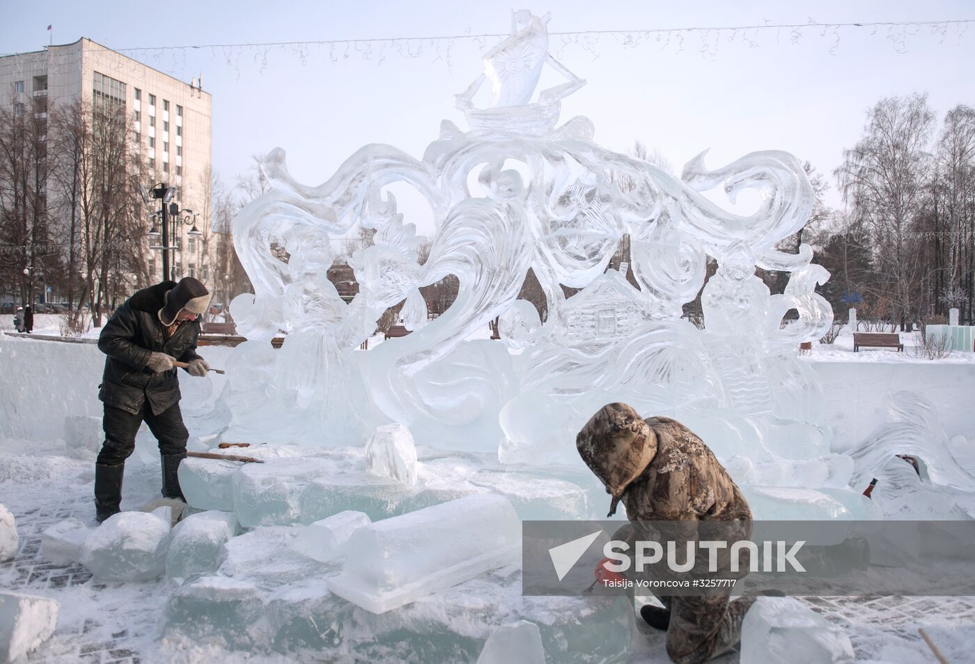 Ice city in Tomsk