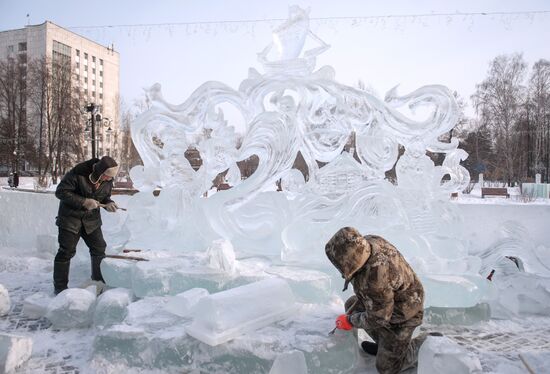 Ice city in Tomsk