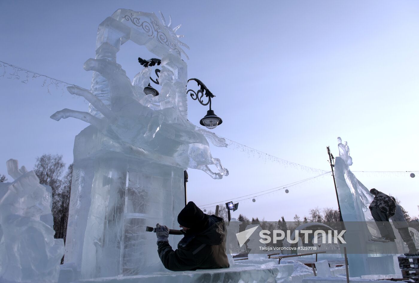Ice city in Tomsk