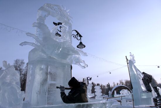 Ice city in Tomsk